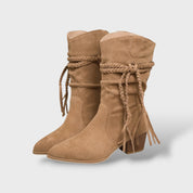 Bottines Western avec Franges pour Femme