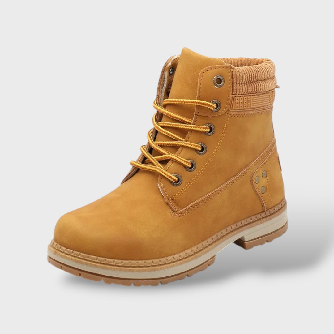 Bottines d'Hiver Femme avec Semelle Épaisse et Doublure Chaude