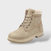 Bottines d'Hiver Femme avec Semelle Épaisse et Doublure Chaude