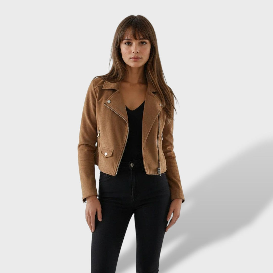 Isabel™ | Veste courte en daim élégante et douce